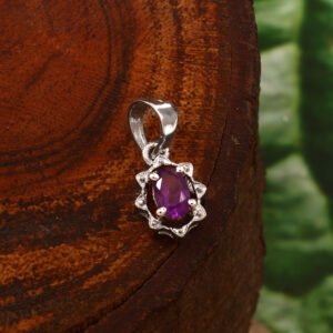 "Shop our Amethyst Silver Pendant. Genuine amethyst in sterling silver for beauty and healing. Perfect for spiritual balance."